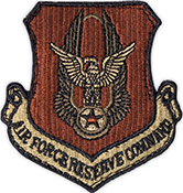 Air Force Reserve Command Spice Brown OCP Scorpion Shoulder Patch With Velcro
